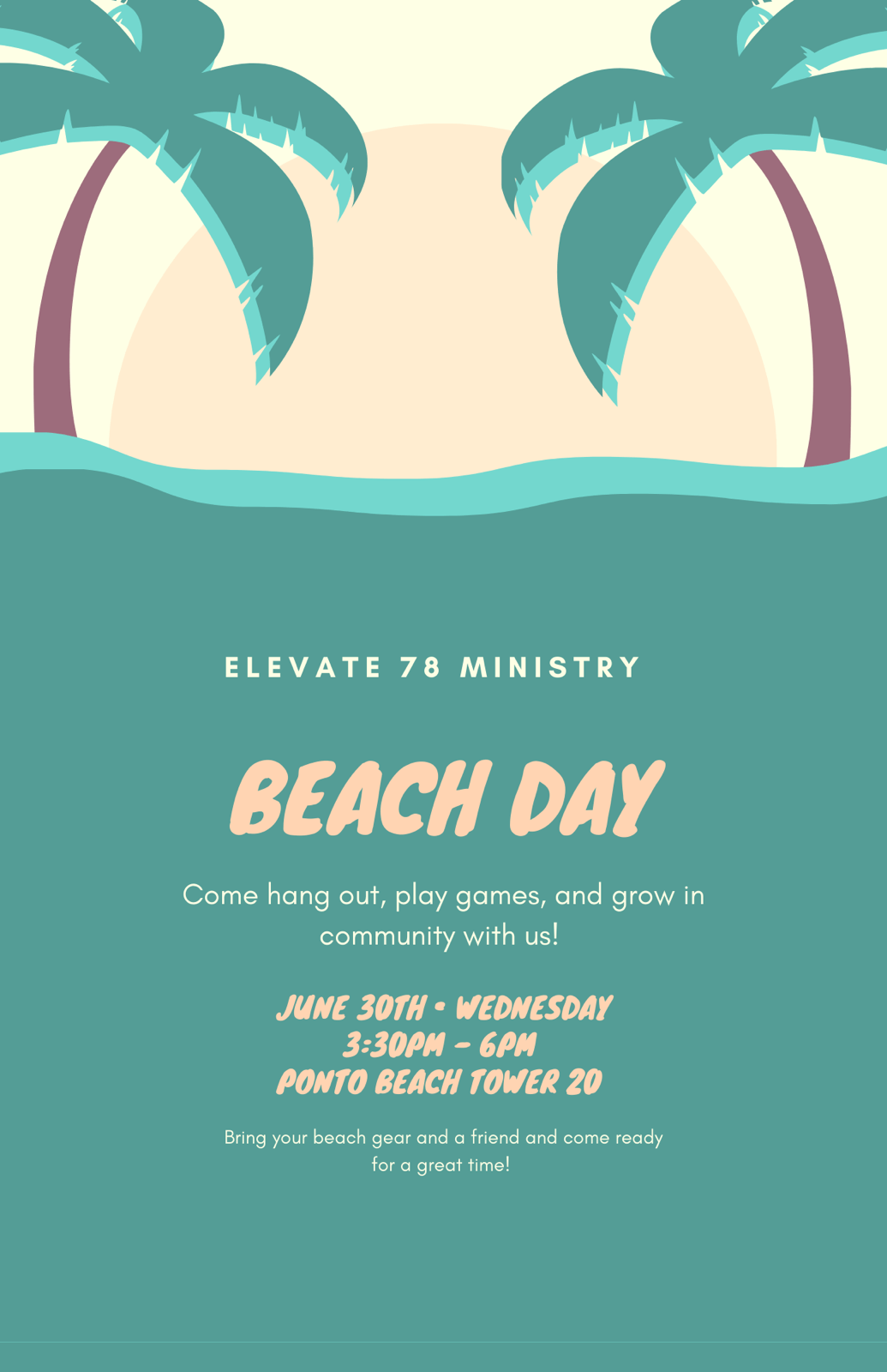 Summer Tropical Pool Party Flyer